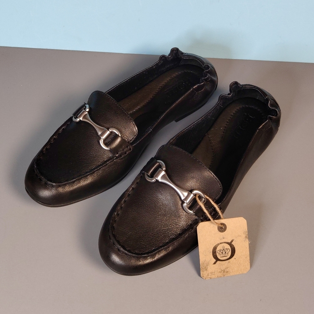 Born Black Leather Loafers
